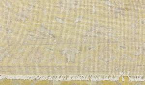 Muted Golden Yellow Floral 3x5 Transitional Oriental Area Rug