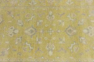 Muted Golden Yellow Floral 3x5 Transitional Oriental Area Rug