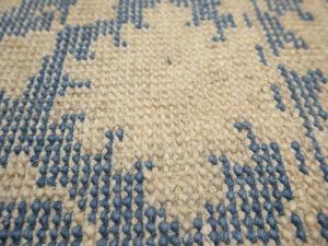 Muted Blue Floral Transitional 3X20 Oriental Runner Rug