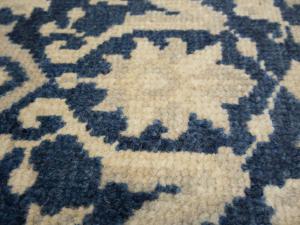 Muted Blue Floral Transitional 3X20 Oriental Runner Rug