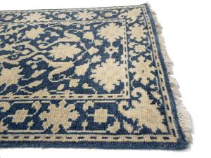 Muted Blue Floral Transitional 3X20 Oriental Runner Rug