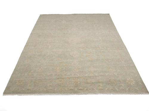 Muted Aqua Green Floral 9x12Transitional Oriental Rug