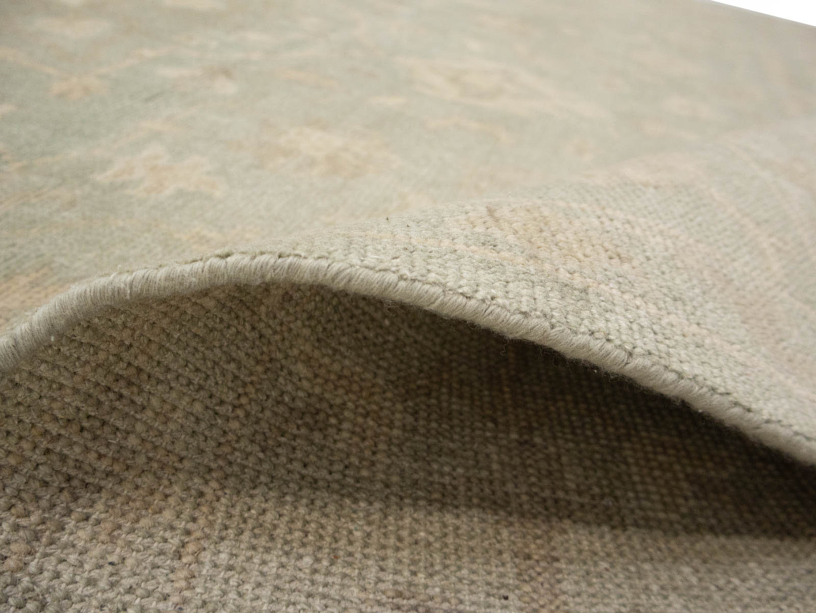 Muted Aqua Green Floral 9x12Transitional Oriental Rug