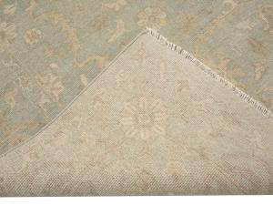 Muted Aqua Green Floral 9x12Transitional Oriental Rug