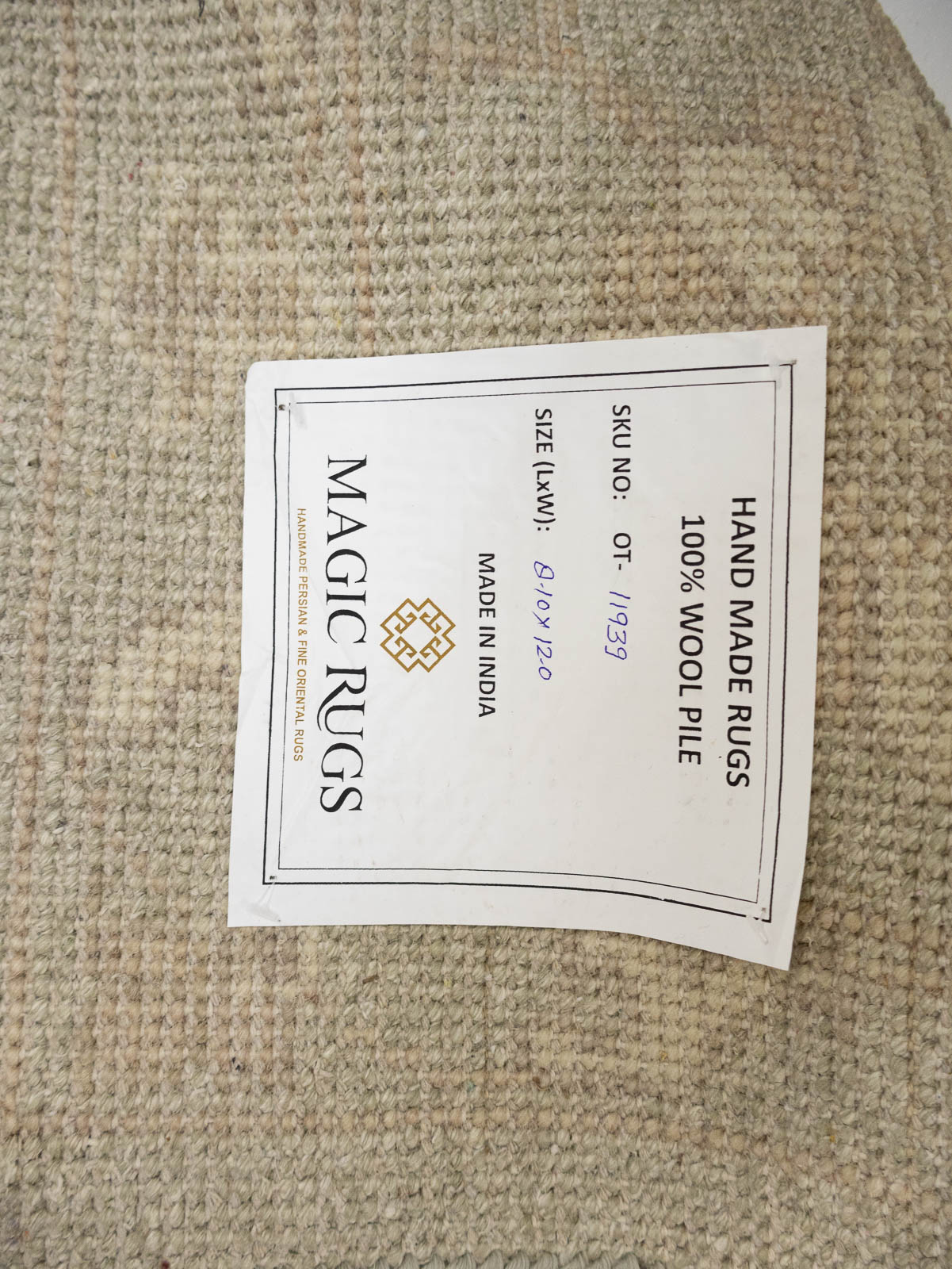 Muted Aqua Green Floral 9x12Transitional Oriental Rug