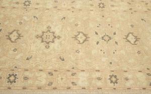 Muted Pinkish Beige Floral 3x12 Transitional Oriental Runner Rug