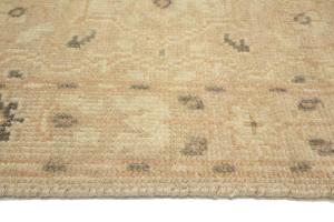 Muted Pinkish Beige Floral 3x12 Transitional Oriental Runner Rug