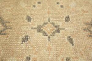 Muted Pinkish Beige Floral 3x12 Transitional Oriental Runner Rug