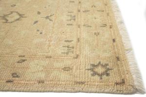 Muted Pinkish Beige Floral 3x12 Transitional Oriental Runner Rug