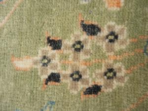Sage Green Floral Transitional 9x12 Chobi Oriental Rug