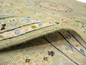 Sage Green Floral Transitional 9x12 Chobi Oriental Rug