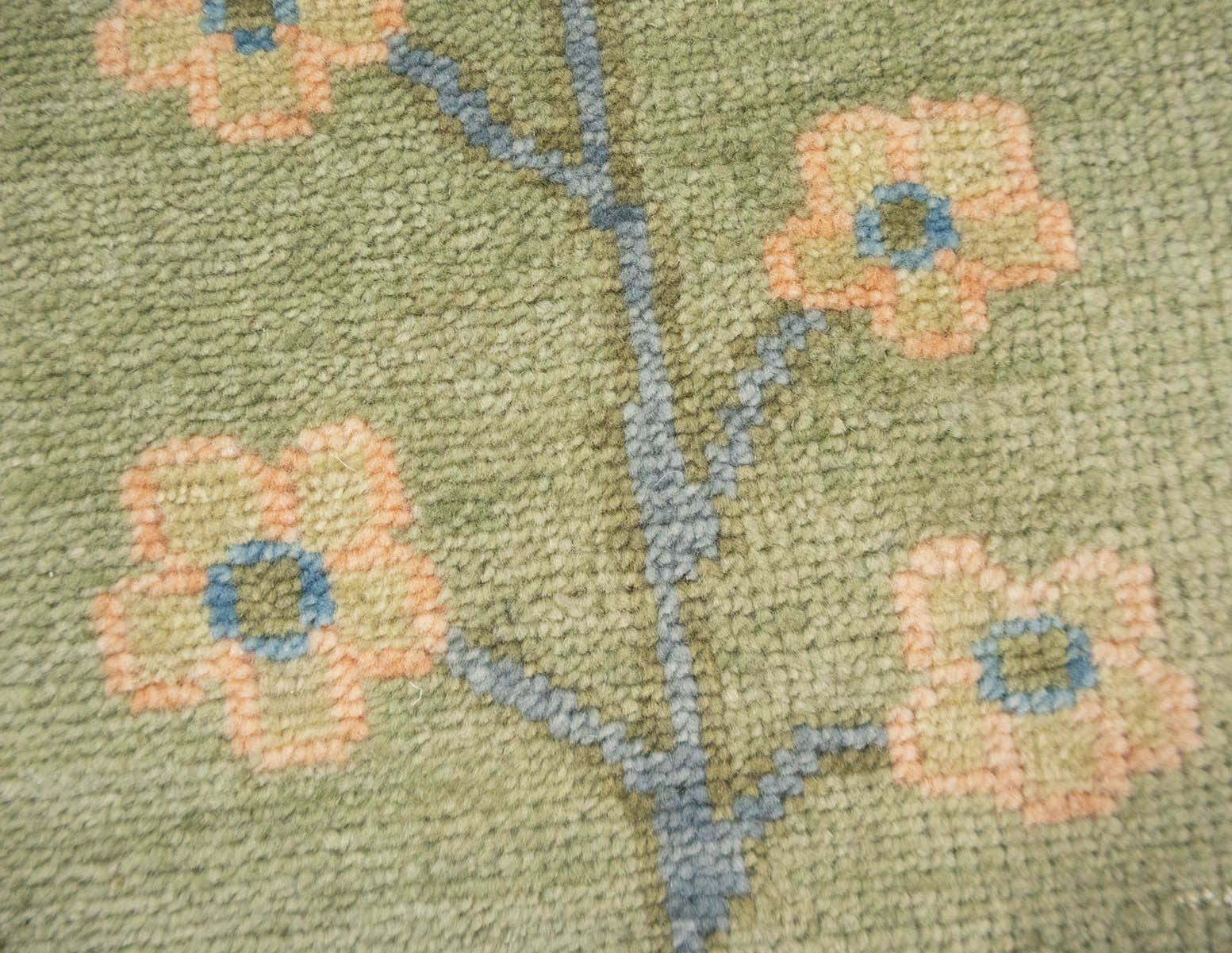 Olive Green Floral Traditional 9X12 Chobi Oriental Rug