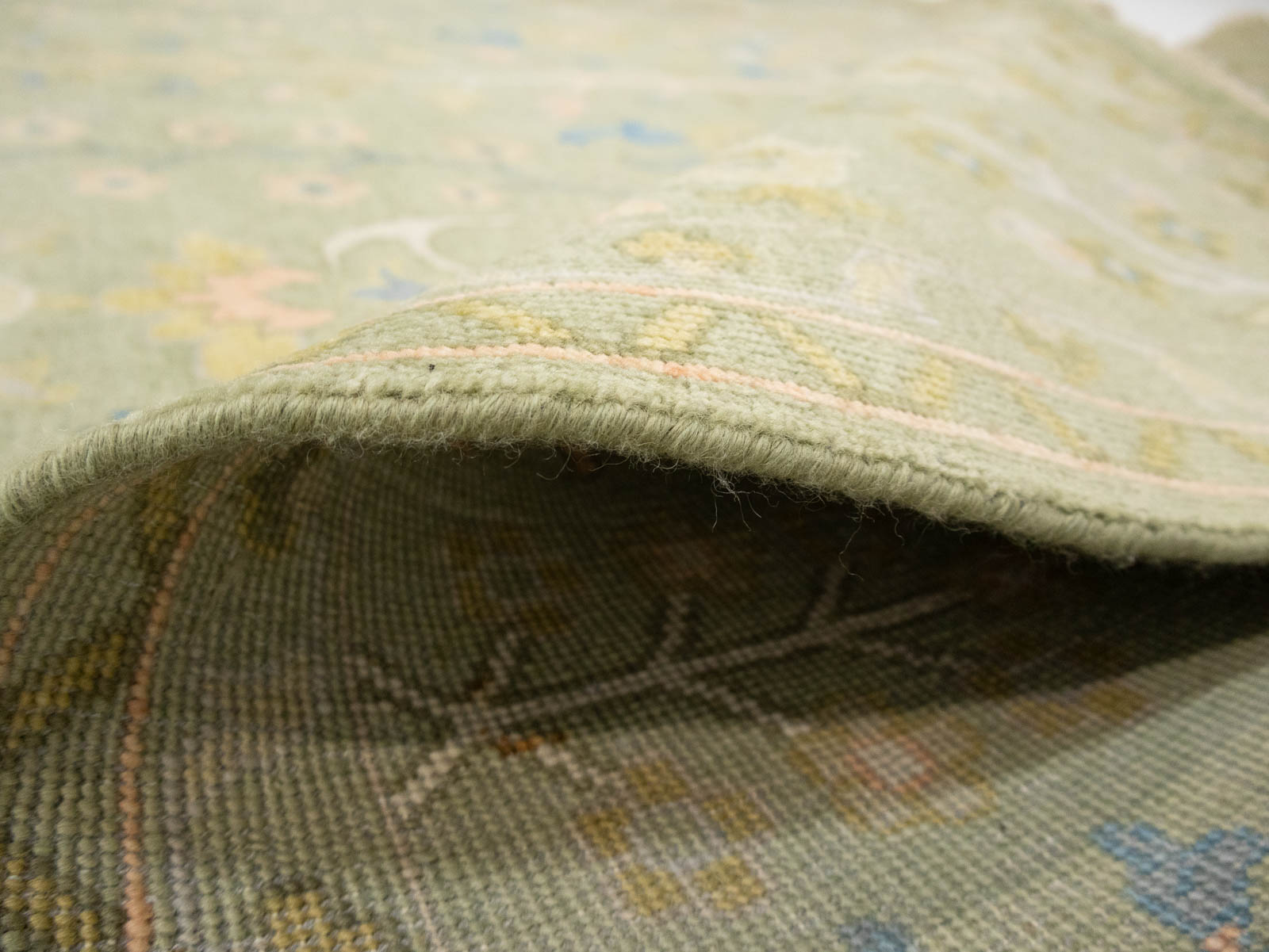 Olive Green Floral Traditional 9X12 Chobi Oriental Rug