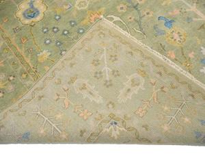Olive Green Floral Traditional 9X12 Chobi Oriental Rug