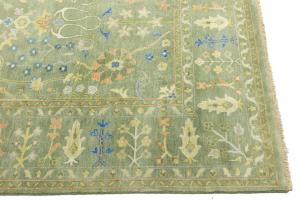 Olive Green Floral Traditional 8X10 Chobi Oriental Rug