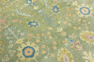 Olive Green Floral Traditional 8X10 Chobi Oriental Rug