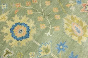 Olive Green Floral Traditional 8X10 Chobi Oriental Rug