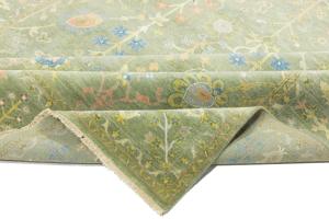 Olive Green Floral Traditional 8X10 Chobi Oriental Rug