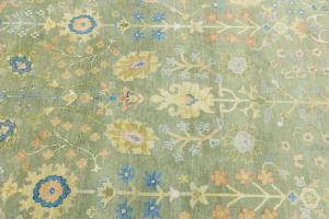 Olive Green Floral Traditional 8X10 Chobi Oriental Rug