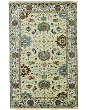 Cream Floral 5x8 Osh Chobi Oriental Area Rug