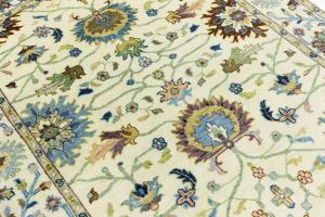 Cream Floral 5x8 Osh Chobi Oriental Area Rug