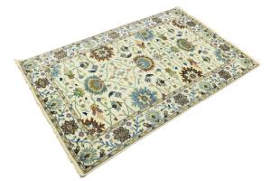 Cream Floral 5x8 Osh Chobi Oriental Area Rug