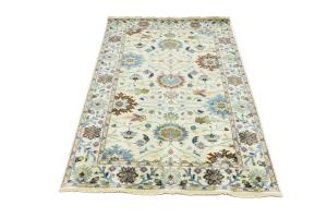 Cream Floral 5x8 Osh Chobi Oriental Area Rug