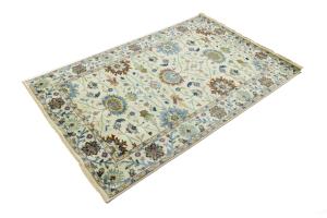 Cream Floral 5x8 Osh Chobi Oriental Area Rug