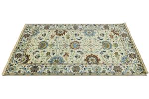 Cream Floral 5x8 Osh Chobi Oriental Area Rug
