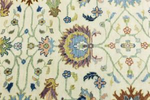 Cream Floral 5x8 Osh Chobi Oriental Area Rug