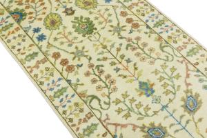 Ivory Floral 3x8 Traditional Chobi Oriental Runner Rug
