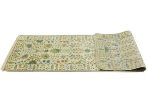 Ivory Floral 3x8 Traditional Chobi Oriental Runner Rug