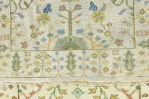 Ivory Floral 3x8 Traditional Chobi Oriental Runner Rug