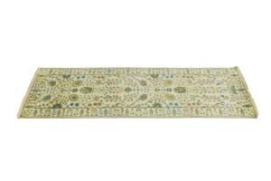 Ivory Floral 3x8 Traditional Chobi Oriental Runner Rug