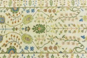 Ivory Floral 3x8 Traditional Chobi Oriental Runner Rug
