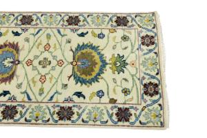 Cream Floral 2x14 Osh Chobi Oriental Runner Rug