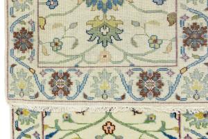 Cream Floral 2x14 Osh Chobi Oriental Runner Rug