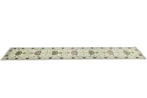 Cream Floral 2x14 Osh Chobi Oriental Runner Rug