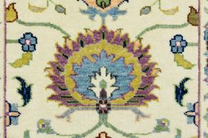 Cream Floral 2x14 Osh Chobi Oriental Runner Rug