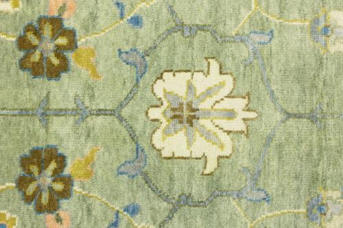 Sage Green Floral Traditional 10x14 Chobi Oriental Area Rug