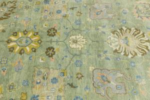 Sage Green Floral Traditional 10x14 Chobi Oriental Area Rug