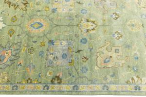 Sage Green Floral Traditional 10x14 Chobi Oriental Area Rug