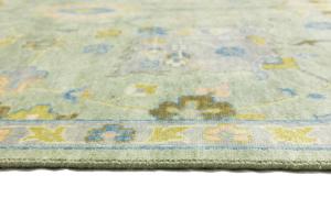 Sage Green Floral Traditional 10x14 Chobi Oriental Area Rug