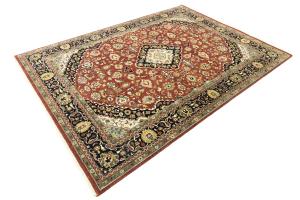 Red Floral Transitional 9X12 Chobi Oriental Rug