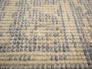 2'6 X 19'9 Hand Knotted Muted Gray Floral Wool Runner Rug