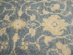 2'6 X 19'9 Hand Knotted Muted Gray Floral Wool Runner Rug
