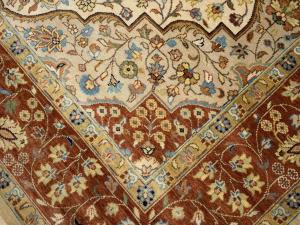 Ivory Floral Traditional 9x12 Chobi Oriental Rug