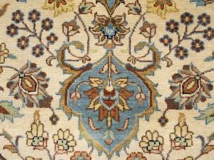 Ivory Floral Traditional 9x12 Chobi Oriental Rug