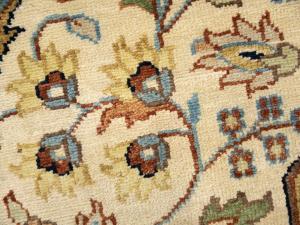 Ivory Floral Traditional 9x12 Chobi Oriental Rug