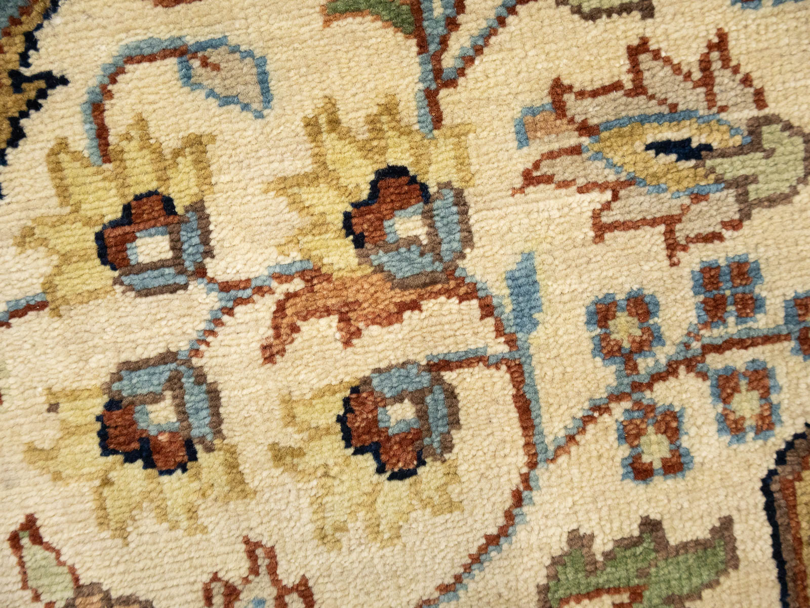 Ivory Floral Traditional 9x12 Chobi Oriental Rug